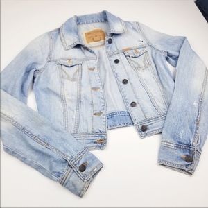Hollister distressed jean jacket